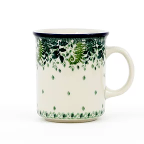 Kubek ceramiczny 236 0,3l <br>2206X Zielone paprocie Bolesławiec